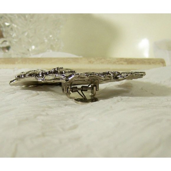 Sylvia Dahl Butterfly & Leaves Silver Tone Clip for Apparel, Hair, Craft Project - Picture 4 of 6